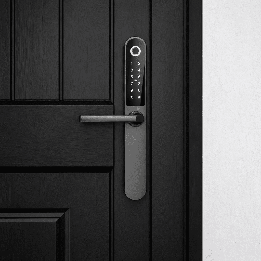 Zipoi Smart Door Handle with Fingerprint Reader, Keypad & App Control - Zipoi